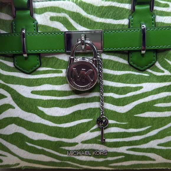 Michael Kors Hamilton Small Zebra Print Calf Hair Satchel NEW - Picture 2 of 10